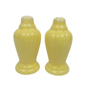 Vintage Salt Pepper Shakers Ceramic Yellow Japan MCM Mid Century